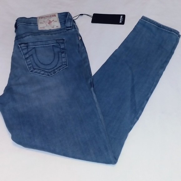 True Religion Women’s Halle Mr SN Destroy Medium Wash Jean's - Picture 2 of 12